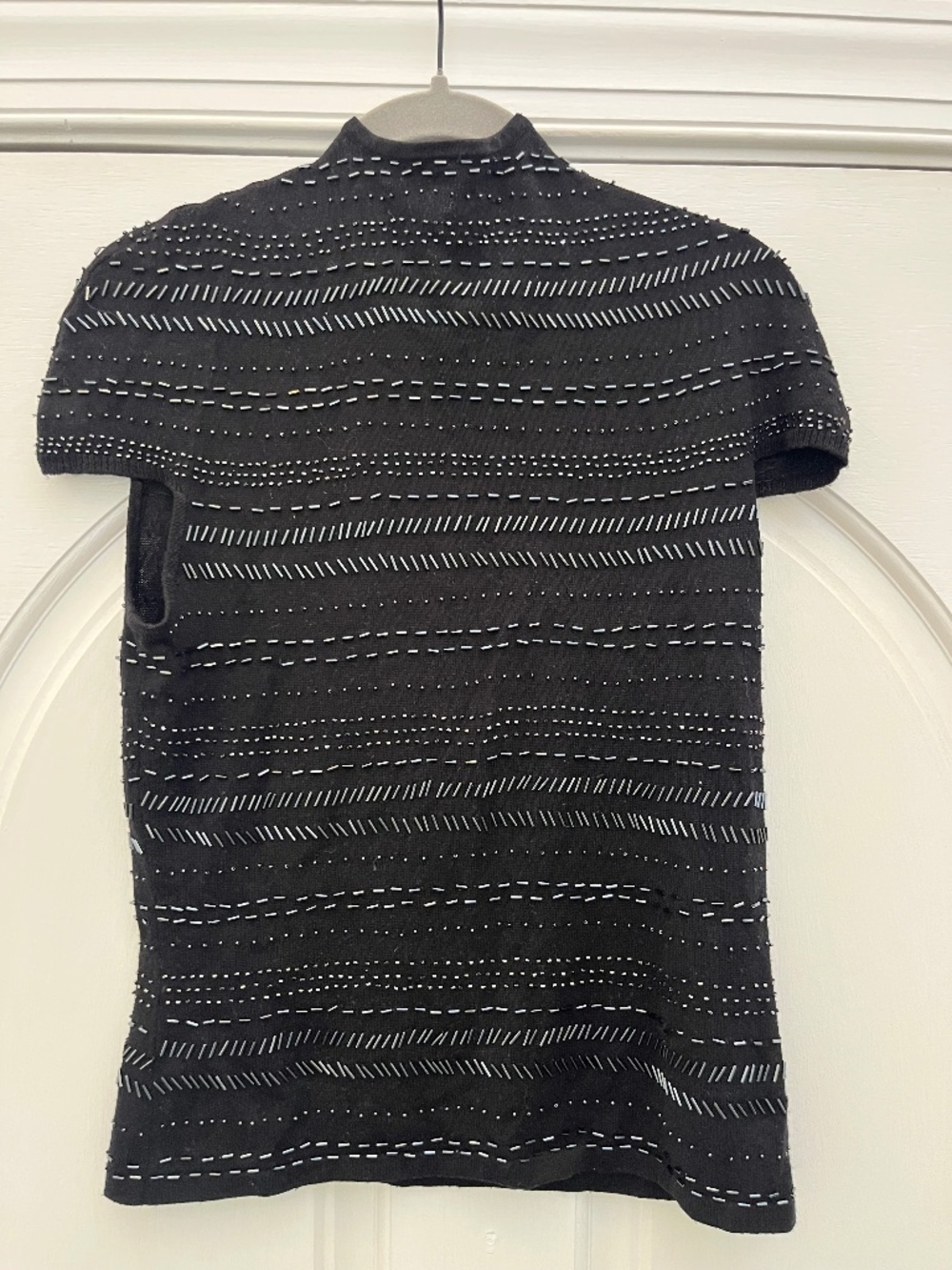 Ballinger Gold - Black Beaded Sleeveless Top (M)
